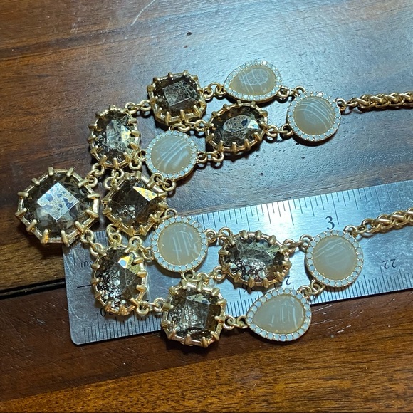 Vintage Golden Chain Romantic Cluster Matinee Brown Necklace - Picture 7 of 8